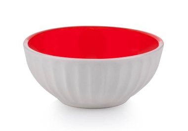 Beyaz arkaplanda izole edilmiş kase