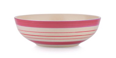 boş kase beyaz arkaplanda izole