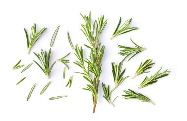 Biberiye beyaz arkaplanda izole edildi, Üst görünüm.