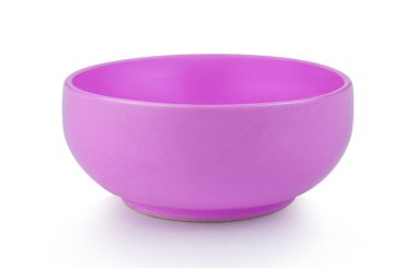 Pembe kase beyaz arkaplanda izole.