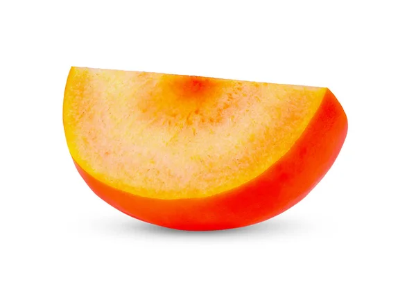 Fresh Half Ripe Persimmons Isolated White Background — Stock Photo, Image