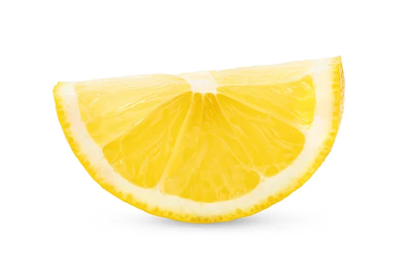 Лимонный Ломтик Изолирован Белом Фоне — стоковое фото
