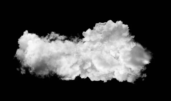 黒い背景に隔離された白い雲 — ストック写真