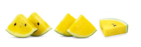 yellow watermelon isolated on white background