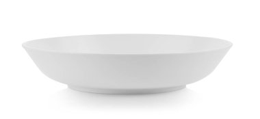 Beyaz arka planda izole edilmiş beyaz kase