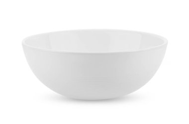 Beyaz arka planda izole edilmiş beyaz kase