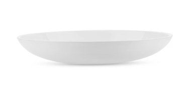 Beyaz arka planda izole edilmiş beyaz kase