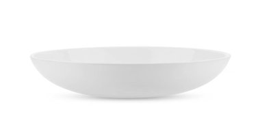 Beyaz arka planda izole edilmiş beyaz kase