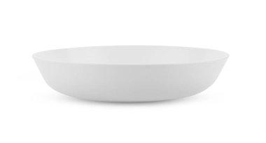 Beyaz arka planda izole edilmiş beyaz kase