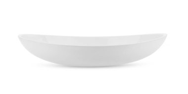 Beyaz arka planda izole edilmiş beyaz kase