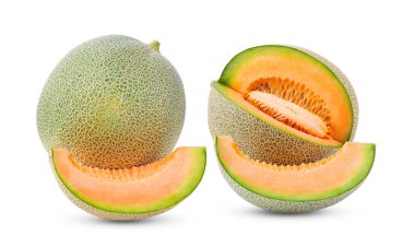 kavunlar ya da kavunlar beyaz arkaplanda izole edilmiş