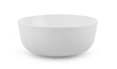 Beyaz arka planda izole edilmiş beyaz kase