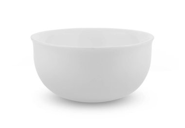 Beyaz arka plan üzerinde izole beyaz boş kase