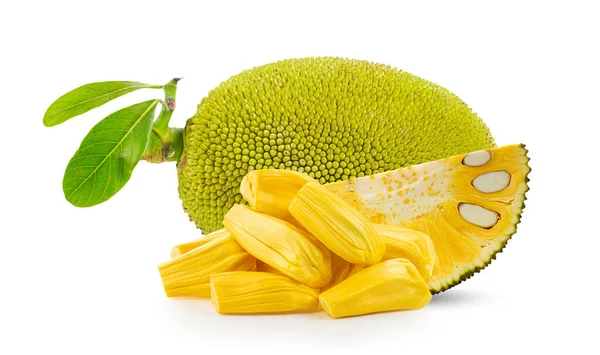 Jackfruit Avec Isolé Sur Fond Blanc — Photo