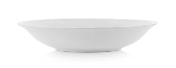 Empty White Bowl White Background — Stock Photo, Image