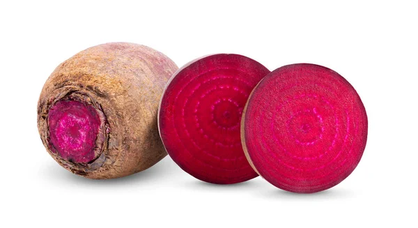 Beetroot Vegetables Half Isolated White Background Full Depth Field — Stock Photo, Image