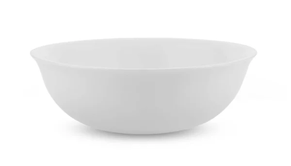 White Empty Bowl Isolated White Background — Stock Photo, Image