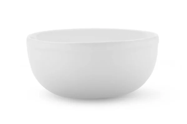 白色背景的空白碗 — 图库照片