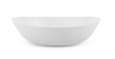 Beyaz arka planda izole edilmiş beyaz kase