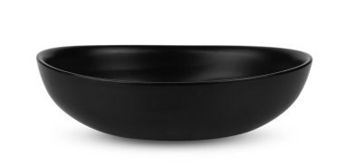 Siyah kase beyaz arkaplanda izole.