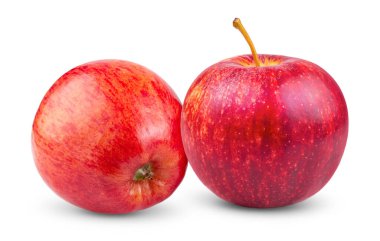 Beyaz arkaplanda kırmızı elma izole edildi