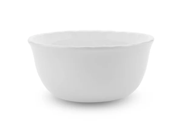 Empty White Bowl White Background — Stock Photo, Image