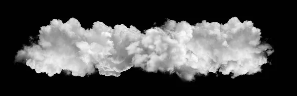 Siyah Arkaplanda Beyaz Bulutlar Izole — Stok fotoğraf