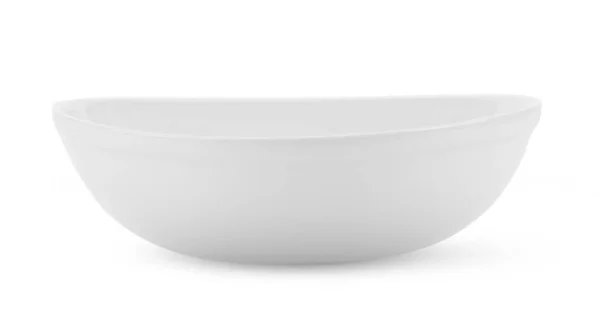 Empty White Bowl White Background — Stock Photo, Image