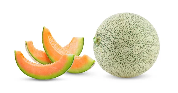 Cantaloupe Melon Isolated White Background — Stock Photo, Image