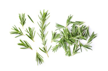 Beyaz arka planda izole edilmiş taze biberiye. Üst görünüm