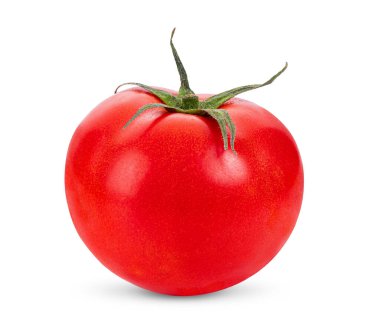 Beyaz arkaplanda izole edilmiş domates