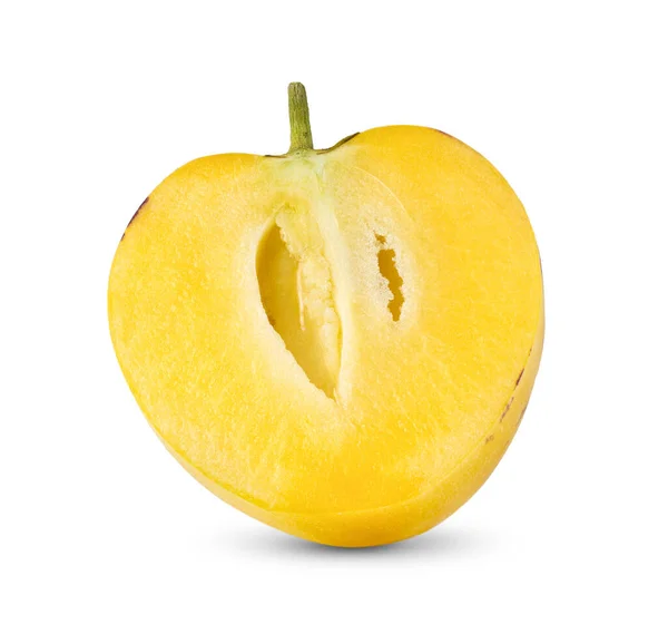 Half Pepino Melons Isolated White Background — Stock Photo, Image