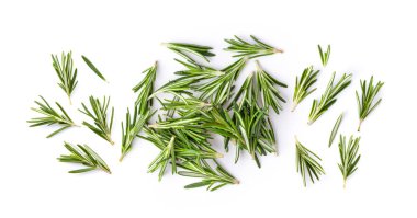 Biberiye beyaz arkaplan üst görünümünde izole edildi.