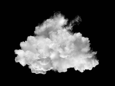 Siyah arkaplanda beyaz bulut dumanı