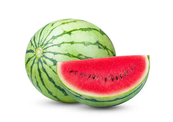 Watermelon White Background Depth Field — Stock Photo, Image