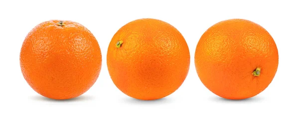 Agrumes Orange Isolés Sur Fond Blanc Profondeur Champ Complète — Photo