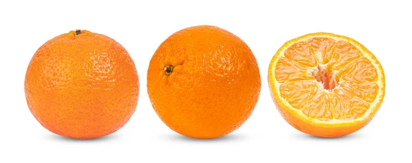 Mandarijn Mandarijn Citrusvruchten Geïsoleerd Witte Achtergrond Volledige Velddiepte — Stockfoto