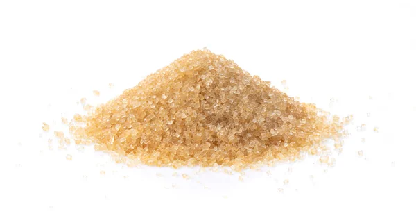 Brown Sugar Isolated White Background — Stock Photo, Image