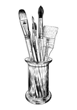 Soluk mavi arka planda dalları olan papatya çiçekleri. Vektörsüz desen. El çizimi çiçek kompozisyonu..