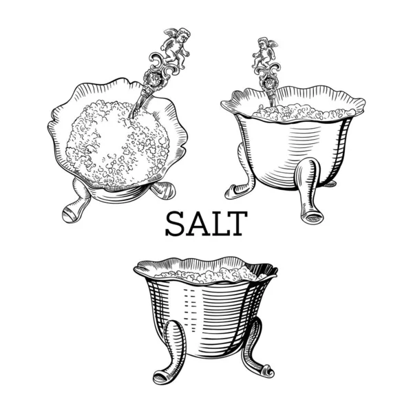 Antik saltkällare — Stock vektor