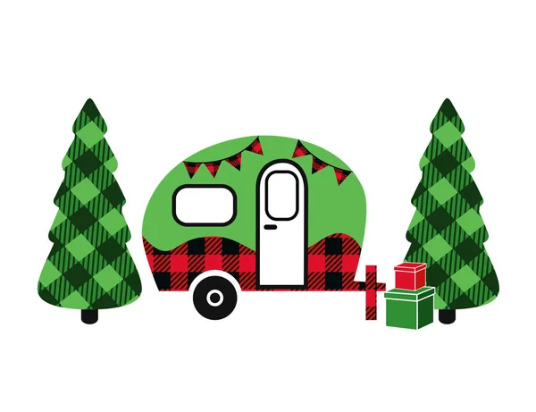 Christmas camper Vector Art Stock Images | Depositphotos