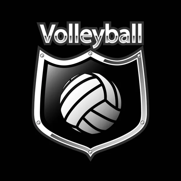 Emblema de voleibol - deporte — Vector de stock