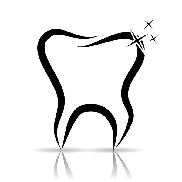 Gigi sebagai simbol gigi - Stok Vektor
