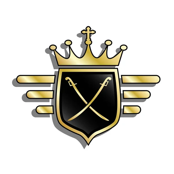 Escudo con corona — Archivo Imágenes Vectoriales