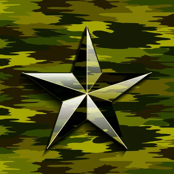 Военная камуфляжная звезда — стоковый вектор