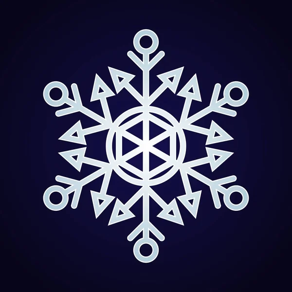 Fiocco Neve Simbolo Invernale Illustrazione Dei Fiocchi Neve Come Simbolo — Vettoriale Stock