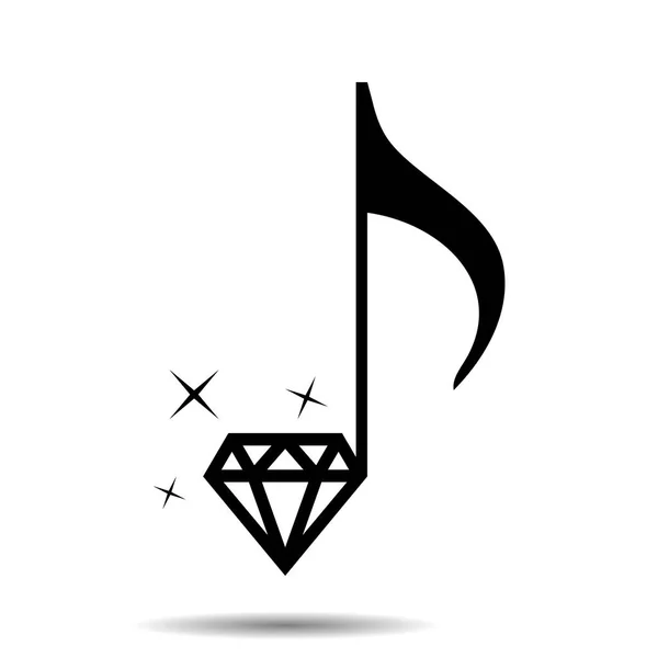 クリスタル クリアなトーン 音楽の象徴としてクリスタル クリアなトーンのイラスト — ストックベクタ