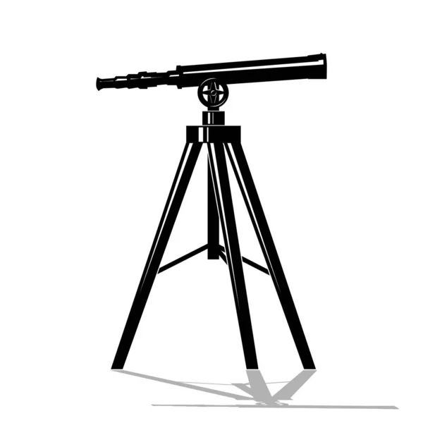 Telescoop Als Icoon Illustratie Van Een Telescoop Een Witte Achtergrond — Stockvector