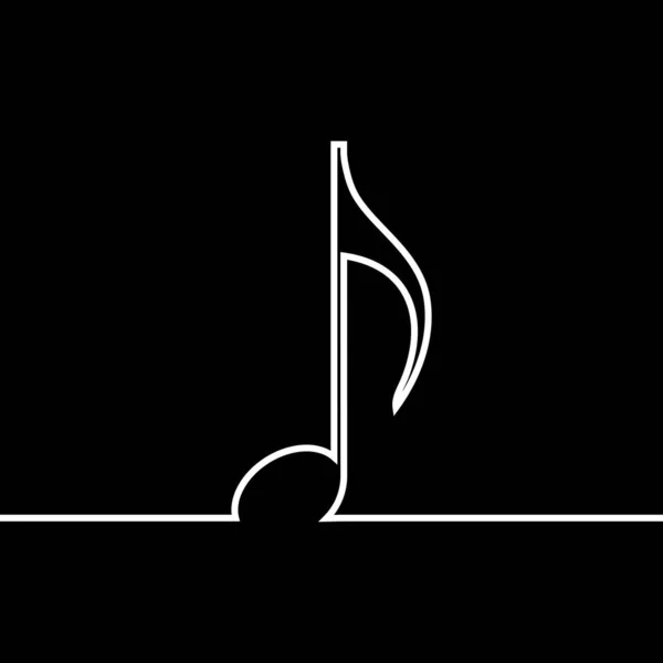 Musical Note Symbol Illustration Musical Note Symbol Black Background — Stock Vector