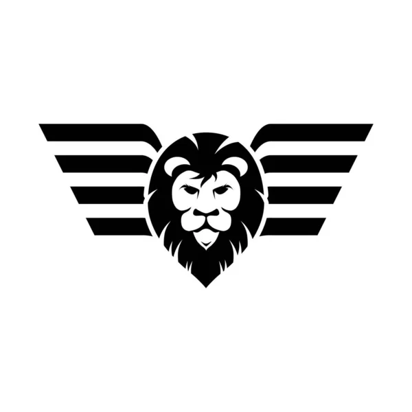 ロゴデザインとしてライオン 白い背景にライオンのロゴデザインのイラスト — ストックベクタ